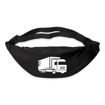 Symbole de camion camionneur - Sac banane - noir - Devant