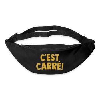 Es ist quadratisch! Ausdruck Cooles Perfektes Weihnachtsgeschenk - Gürteltasche - Schwarz - Vorne