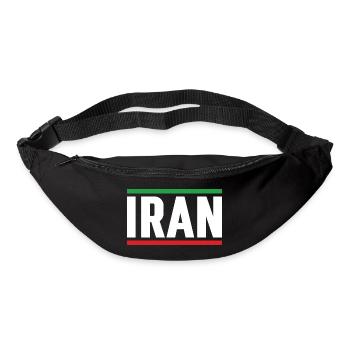 Iran-Flagge starke Typografie - Gürteltasche - Schwarz - Vorne