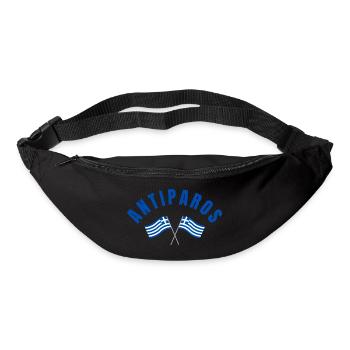 Antiparos griechische Flaggen - Gürteltasche - Schwarz - Vorne