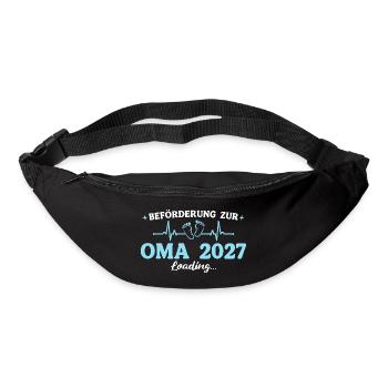 Oma 2027 Beförderung Großmutter Geschenk - Gürteltasche - Schwarz - Vorne