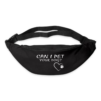 Can I Pet Your Dog Heart Funny Puppy Lover Gift - Bum bag - black - Front