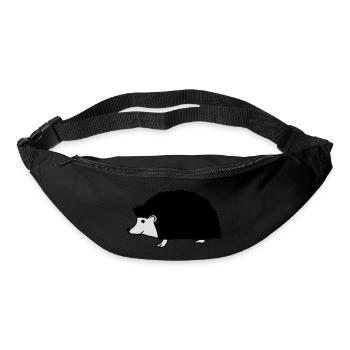 hand drawn hedgehog - Bum bag - black - Front