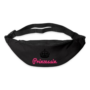 Princess with crown - Bum bag - black - Front