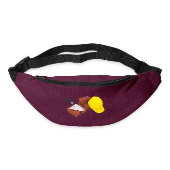 bricks trowel helmet - Bum bag - burgundy - Front