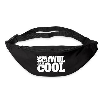 Lieber schwul als cool Liebe Schwul queer Sexismus - Gürteltasche - Schwarz - Vorne
