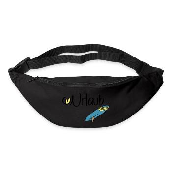 Urlaub mit Surfbrett - Gürteltasche - Schwarz - Vorne