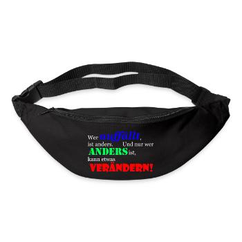 Wer auffällt ist anders! - Gürteltasche - Schwarz - Vorne
