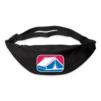 Zelt Outdoor Camping Berge Logo lustiges Geschenk - Gürteltasche - Schwarz - Vorne