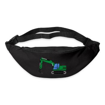 Excavator excavator vehicle green - Bum bag - black - Front