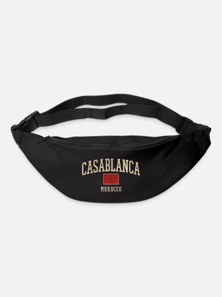 Emblème de Casablanca Maroc - Sac banane - noir
