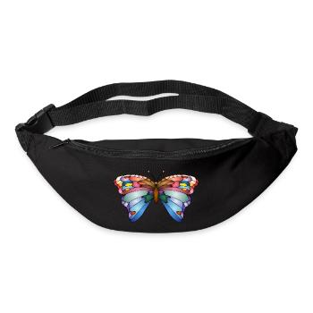 Bunter Schmetterling - Gürteltasche - Schwarz - Vorne