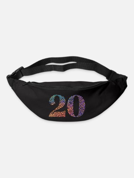 20e anniversaire léopard - Sac banane - noir