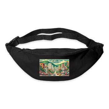 Medellin Kolumbien Vintage Design - Gürteltasche - Schwarz - Vorne