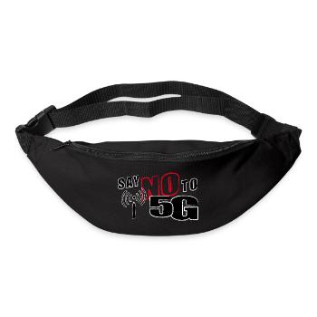 DITES NON À LA 5G - ALLÉGATION - Sac banane - noir - Devant