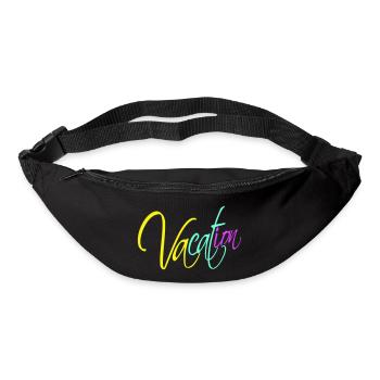 Vacation Spruch Text Insel Strand Schriftzug Logo - Gürteltasche - Schwarz - Vorne