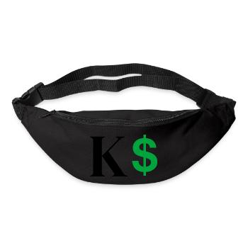 Buchstabe k Dollar - Gürteltasche - Schwarz - Vorne