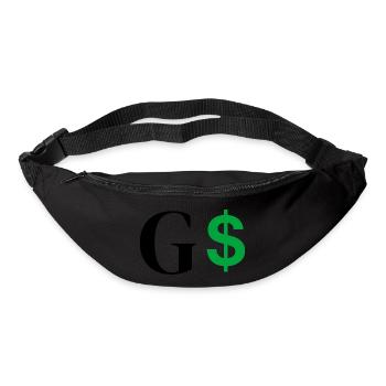 Lettre g dollar - Sac banane - noir - Devant