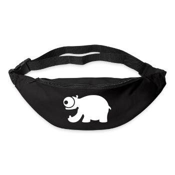 Funny hippo - Bum bag - black - Front