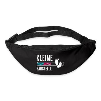 Bientôt Maman PETIT CHANTIER BÉBÉ vient drôle - Sac banane - noir - Devant