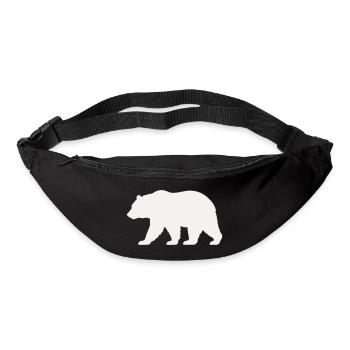 Silhouette d’ours - Sac banane - noir - Devant