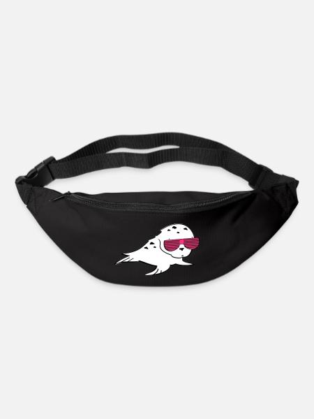 Robbe mit Shutter Shades - Gürteltasche - Schwarz
