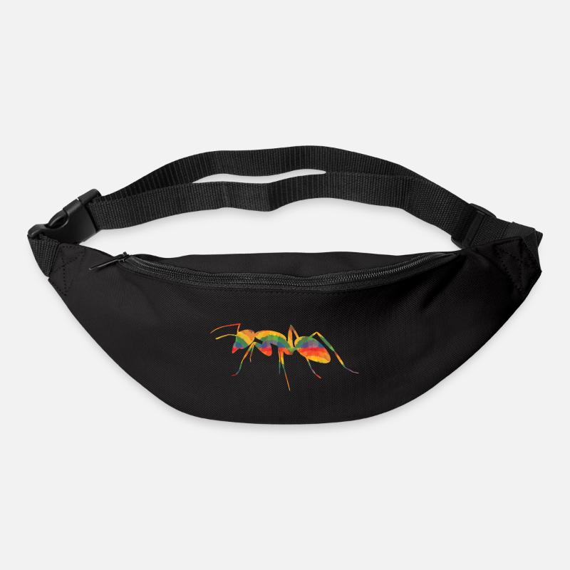 Farbige Ameise - Gürteltasche - Schwarz