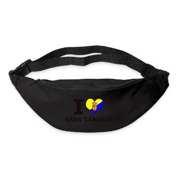 J'AIME GRAN CANARIA FLAG - Sac banane - noir - Devant