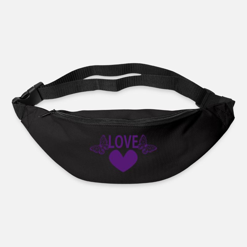 AMOUR - Sac banane - noir