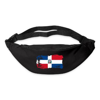 Dominikanische Republik Flagge Heimat - Gürteltasche - Schwarz - Vorne