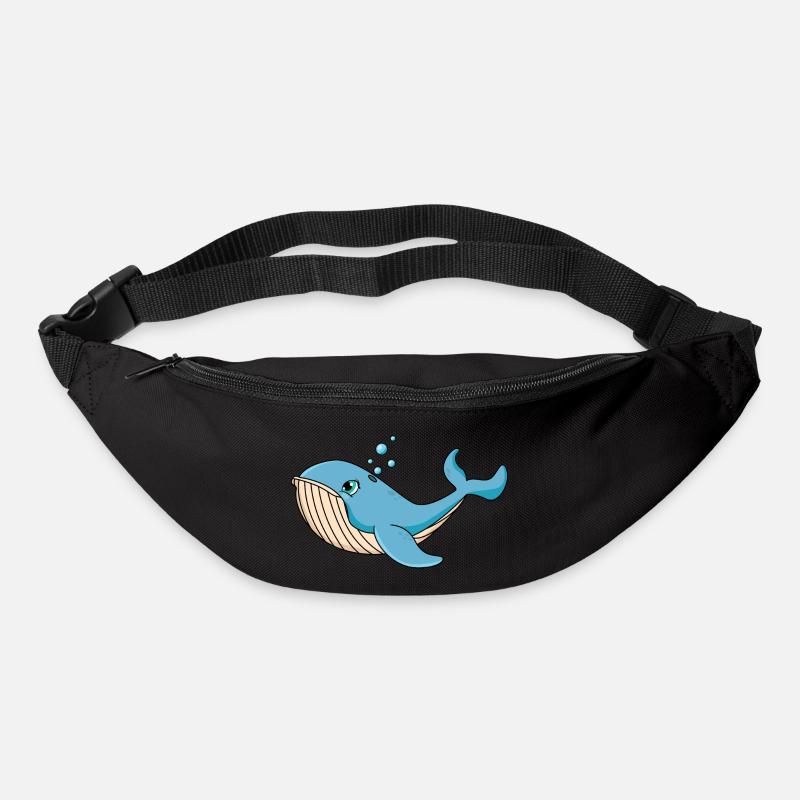 baleine - Sac banane - noir