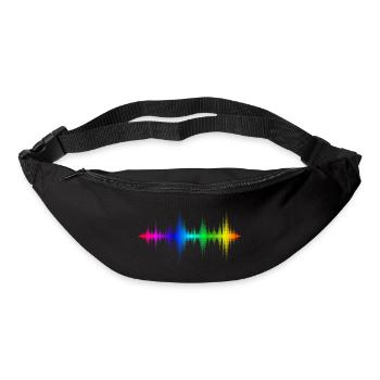 Rainbow Sound Waves - Bum bag - black - Front