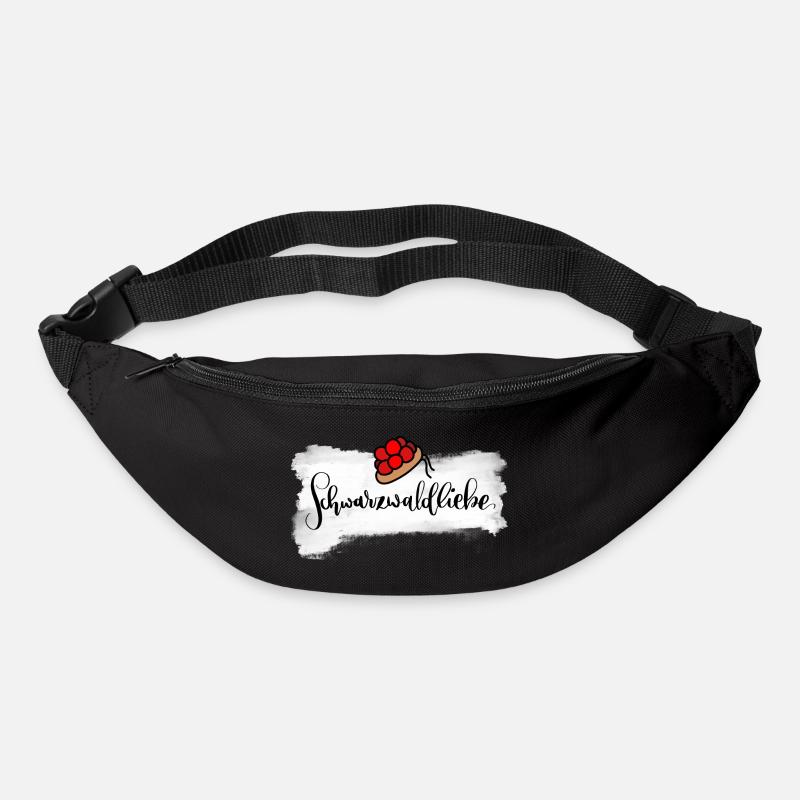 Schwarzwaldliebe mit Schwarzwälder Bollenhut - Gürteltasche - Schwarz