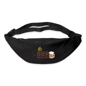Süßes Bier Bienchen Design für Bierfans | Geschenk - Gürteltasche - Schwarz - Vorne