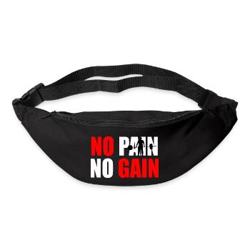 Kein Schmerz, kein Gewinn Zitat - Gürteltasche - Schwarz - Vorne