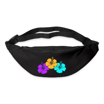 hibiskus - Gürteltasche - Schwarz - Vorne
