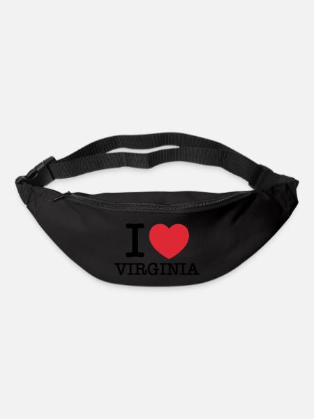 Ich liebe Virginia | Virginia | I Herz Virginia - Gürteltasche - Schwarz