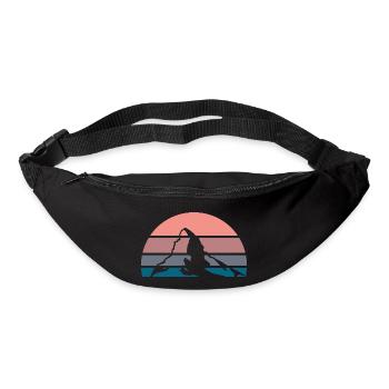 Matterhorn in der Dämmerung - Gürteltasche - Schwarz - Vorne