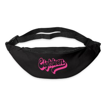 Achtzehn 18. Geburtstag Mädchen Frauen 18 Jahre alt - Gürteltasche - Schwarz - Vorne