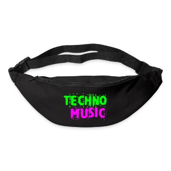 Techno-Musik - Gürteltasche - Schwarz - Vorne