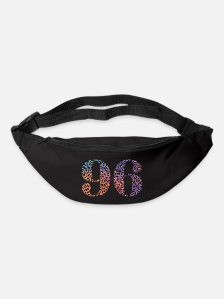 96e anniversaire léopard - Sac banane - noir