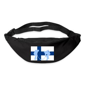 La Finlande, mon pays, mon drapeau ! - Sac banane - noir - Devant