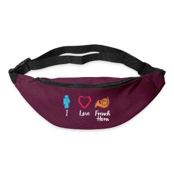 I love French horn - Bum bag - burgundy - Front