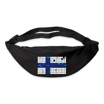 Finnland Flagge - Mosaik - Gürteltasche - Schwarz - Vorne