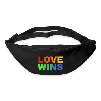 L’amour gagne l’arc-en-ciel - Sac banane - noir - Devant