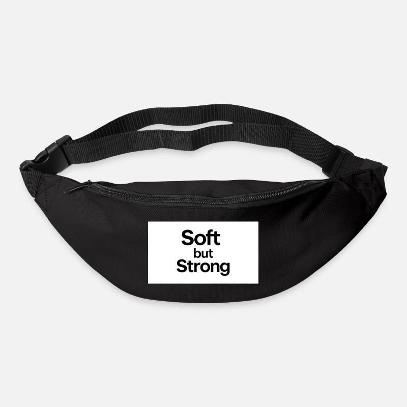 minimalist_typography_t-shirt_design-_black_tex - Gürteltasche - Schwarz