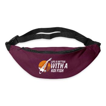 Life Is Better With a Koi Fish Positive Pond - Bum bag - burgundy - Front