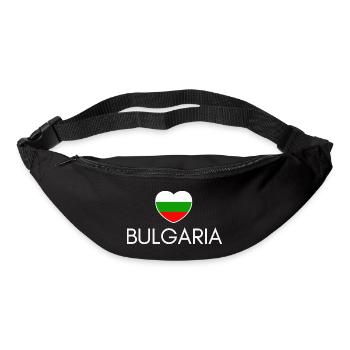 Herz mit bulgarischer Flagge, ich liebe Bulgarien - Gürteltasche - Schwarz - Vorne