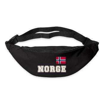 NORWEGN - NORGE Trikot Look - Flagge auf der Brust - Gürteltasche - Schwarz - Vorne
