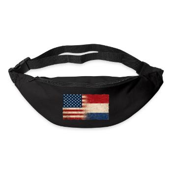 USA Holland Netherlands Flag Friendship - Bum bag - black - Front